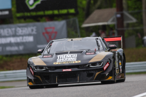 PHOTO: Tomy Drissi puts the #8 Trench Shoring Company/Motul/Franklin Road Apparel Chevrolet Camaro through its paces at Lime Rock Park.